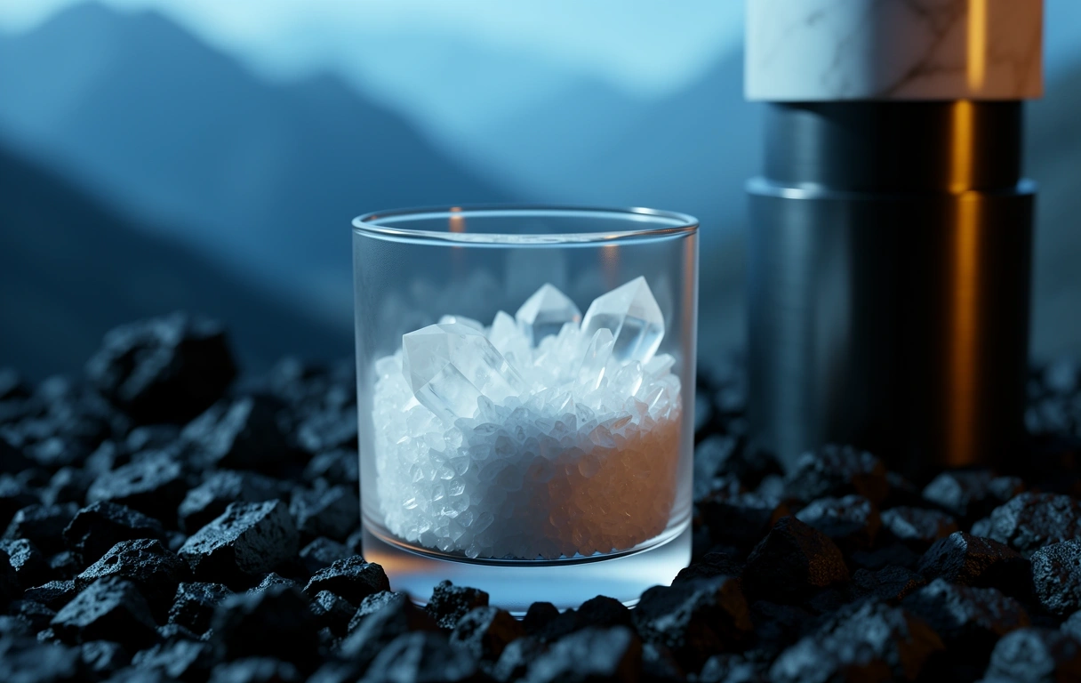 Pure minerals signifying clean data handling